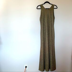 Vintage Susan By Night Sleeveless Open Back A-Line Maxi Evening Gown